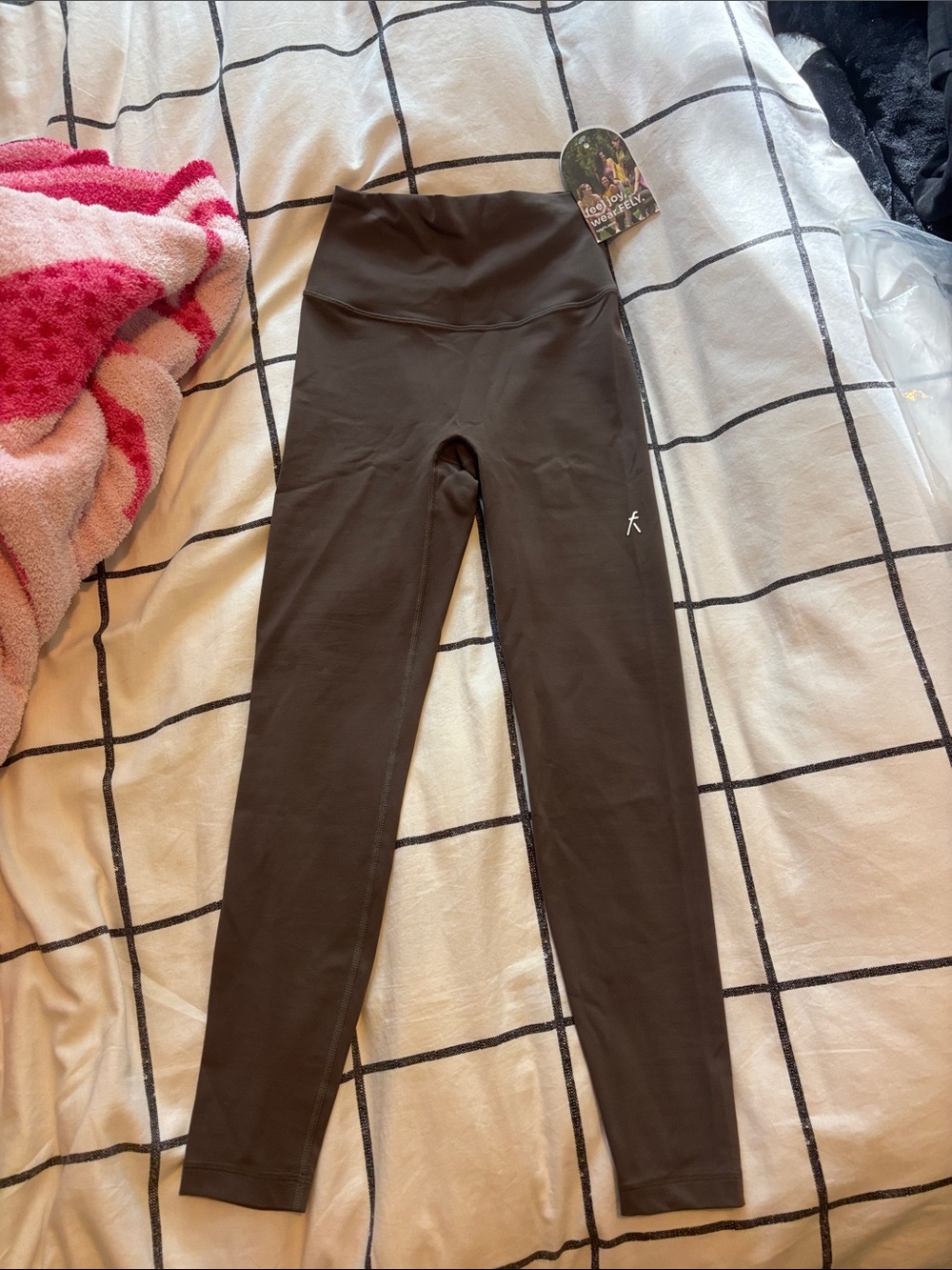 High-Rise Brown Women's Active Leggings